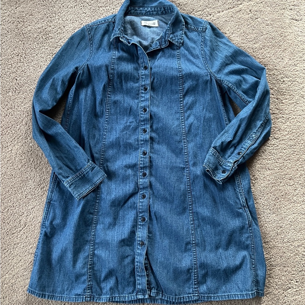 Madewell a-line denim dress